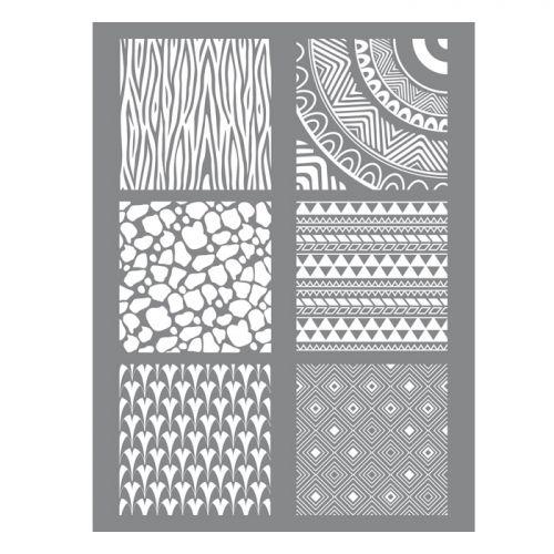 Stencil 11,4 x 15,3 cm for polymer clay - Ethnic Stencil 11,4 x 15,3 cm for polymer clay - Ethnic