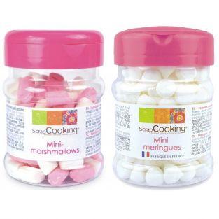 Mini meringues and mini marshmallows