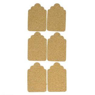 Cork Stickers x 6 - Labels