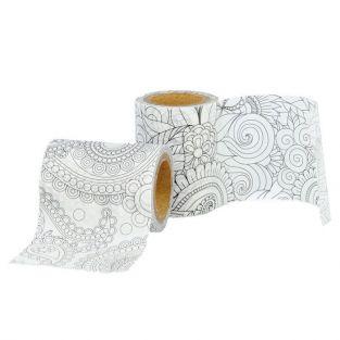 Washi tape XL ? colorier - Flower power