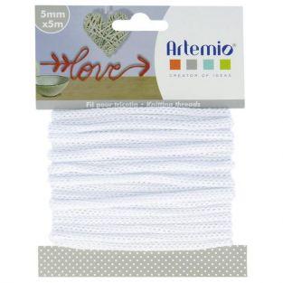 Hilo para tejer 5 mm x 5 m - blanco