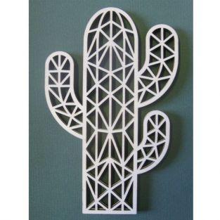 Silhouette en bois origami - Cactus