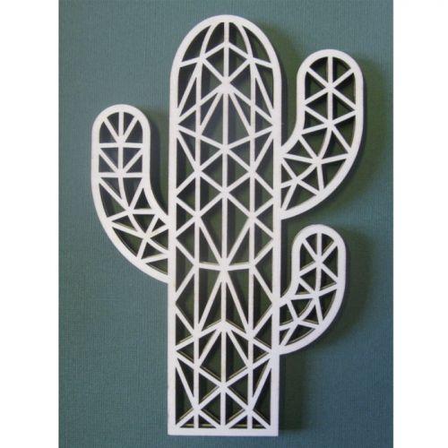 Silhouette en bois origami - Cactus Silhouette en bois origami - Cactus