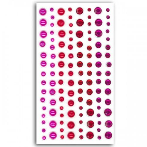 120 perles fuschia-rouge 120 perles fuschia-rouge