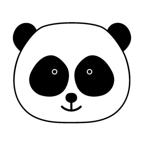 Tampon en bois - T?te de panda Tampon en bois - T?te de panda