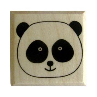 Tampon en bois - T?te de panda