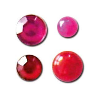  120 perles fuschia-rouge 