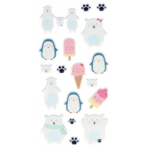 Pegatinas en relieve - Helados adorables Pegatinas en relieve - Helados adorables
