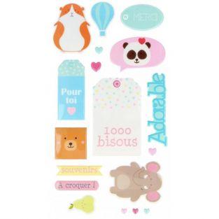 Pegatinas en relieve XL - Animales adorables