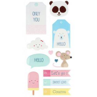 Autocollants Puffies XL - Animaux adorables