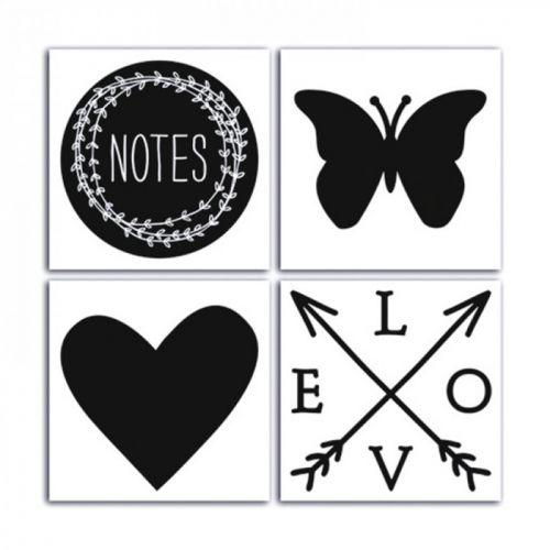 4 stickers ardoise Lovely Flowers 10 cm x 10 cm 4 stickers ardoise Lovely Flowers 10 cm x 10 cm