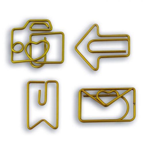 8 fancy paperclips - golden 8 fancy paperclips - golden
