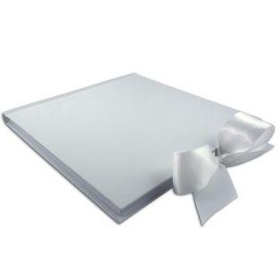Livre d'or blanc de 80 pages - 20 x 20 cm