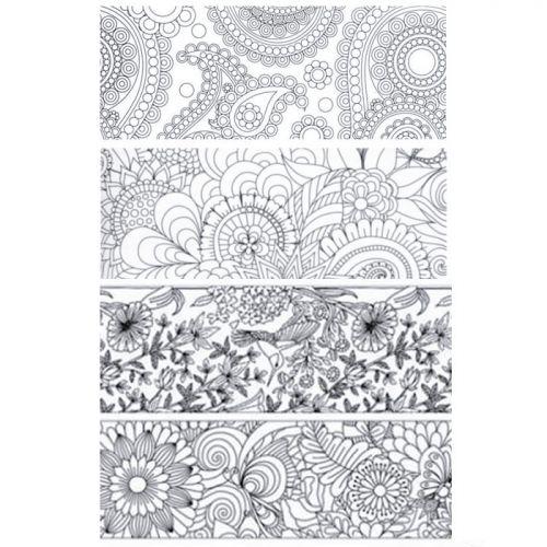 4 Washi tapes XL à colorier 4 Washi tapes XL à colorier