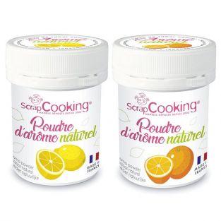 Ar?mes alimentaires naturels en poudre - citron et orange - 2 x 15 g