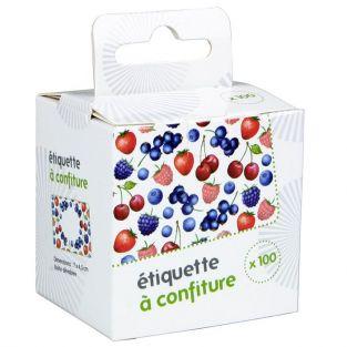 Etiquettes ? confiture x 100 - Motifs fruits rouges