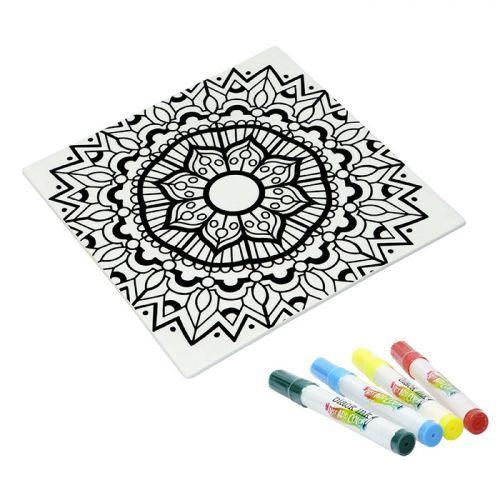 DIY box - Ceramic trivet + 4 markers DIY box - Ceramic trivet + 4 markers