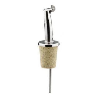 Bouchon verseur à clapet en inox et liège 