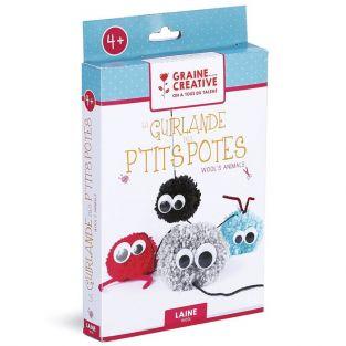 Coffret pour enfants - Guirlande en pompons les petits potes