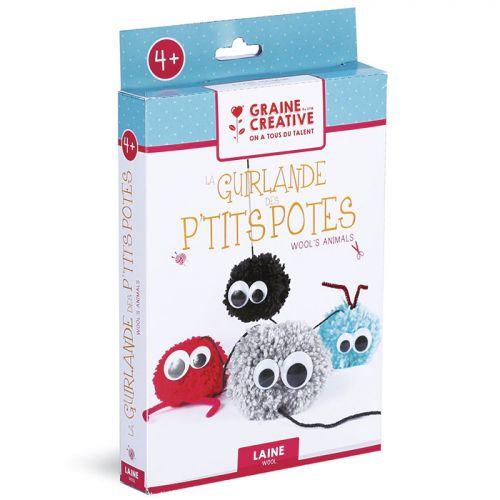 Coffret pour enfants - Guirlande en pompons les petits potes Coffret pour enfants - Guirlande en pompons les petits potes