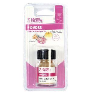 Poudre effet métalllique or pour pâte FIMO - 8 g