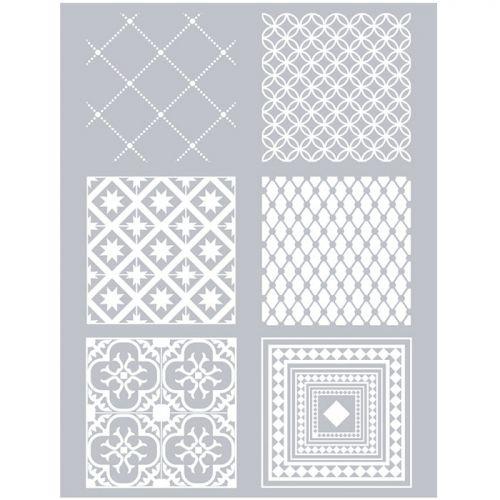 Pochoir pâte polymère Carreaux de ciment 11,4 x 15,3 cm Pochoir pâte polymère Carreaux de ciment 11,4 x 15,3 cm