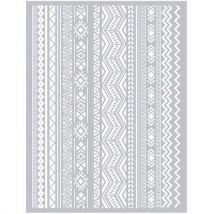 Pochoir pâte polymère Aztèque 11,4 x 15,3 cm