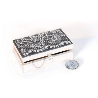 Pochoir pâte polymère Dentelle florale 11,4 x 15,3 cm