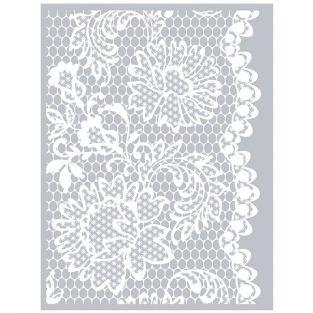 Polymer paste stencil 11,4 x 15,3 cm - Flower Lace