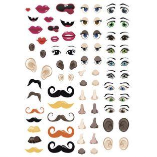 124 stickers - Eyes & face