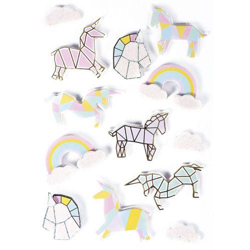 13 stickers 3D - Licornes 5 cm 13 stickers 3D - Licornes 5 cm