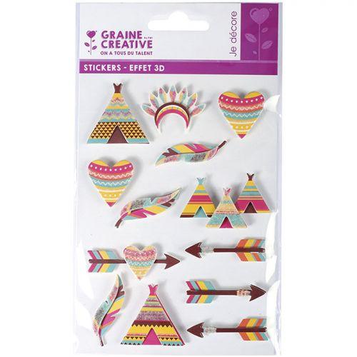 13 pegatinas 3D - Indios 5 cm 13 pegatinas 3D - Indios 5 cm