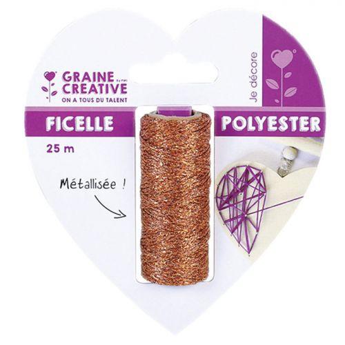 Bobine de ficelle métallisée cuivre 25 m - String Art Bobine de ficelle métallisée cuivre 25 m - String Art