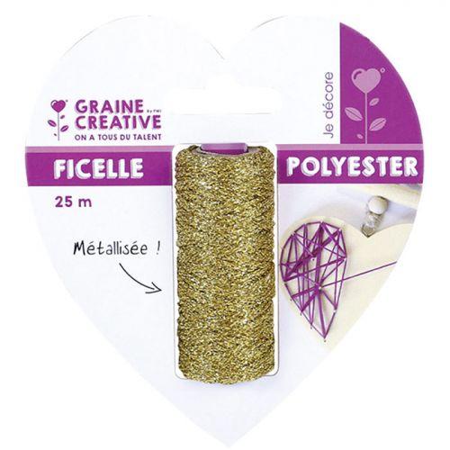 Bobine de ficelle métallisée or 25 m - String Art Bobine de ficelle métallisée or 25 m - String Art