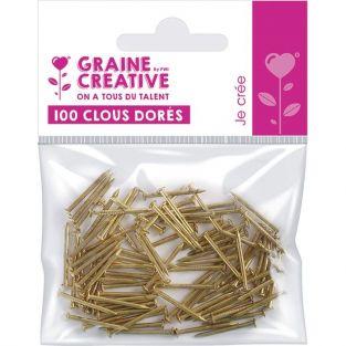 100 clous dorés pour art filaire - String art - 20 mm