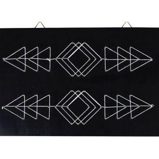 Cuadro negro de madera String Art - Flechas 22 x 22 cm