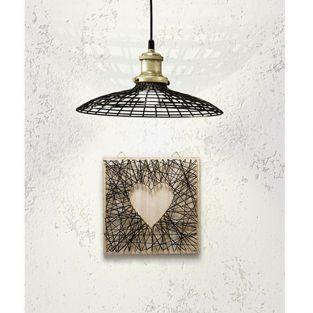 Set String Art - Wooden Board Do It Yourself 22 cm x 22 cm