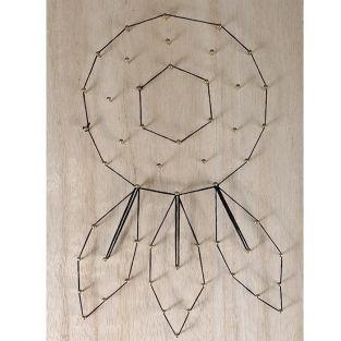Coffret String Art - Tableau Attrape-rêves art filaire 20 x 30 cm