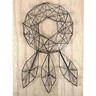 Set String Art - Wooden Board Dream-catcher 20 cm x 30 cm