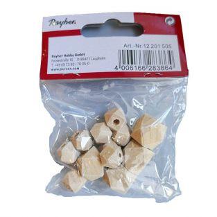 Perles en bois diamant - nature