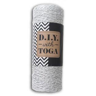Baker's twine 100 m - silver and white
