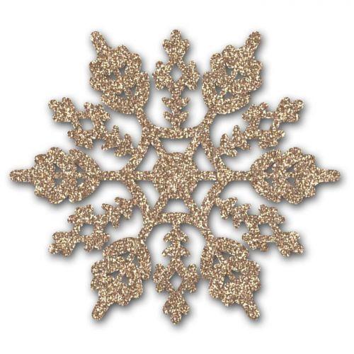 10 flocons en relief à paillettes à coller L'or de Bombay - Champagne rosé 10 flocons en relief à paillettes à coller L'or de Bombay - Champagne rosé