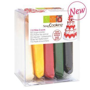 Kit 5 pastas de azúcar de Navidad
