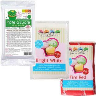 Kit de pâte à sucre Italie - vert-blanc-rouge