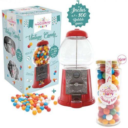 Distributeur de bonbons vintage + recharge bubble gums 300 g Distributeur de bonbons vintage + recharge bubble gums 300 g