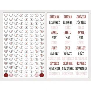 Calendar stickers - months & dates