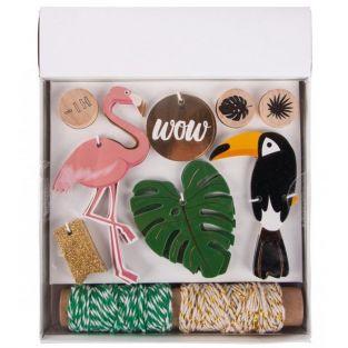 Kit décoration de cadeau - Tropical