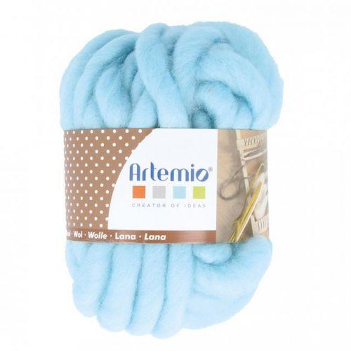 Pelote de laine épaisse 10 m - 70 g - bleu ciel Pelote de laine épaisse 10 m - 70 g - bleu ciel