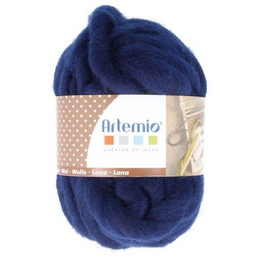 Pelote de laine épaisse 10 m - 70 g - bleu nuit Pelote de laine épaisse 10 m - 70 g - bleu nuit