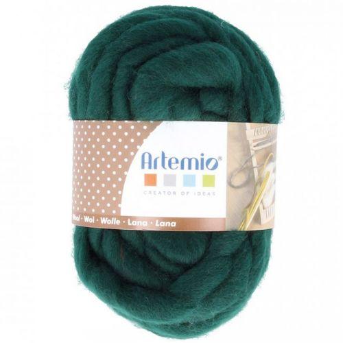 Pelote de laine épaisse 10 m - 70 g - vert bouteille Pelote de laine épaisse 10 m - 70 g - vert bouteille